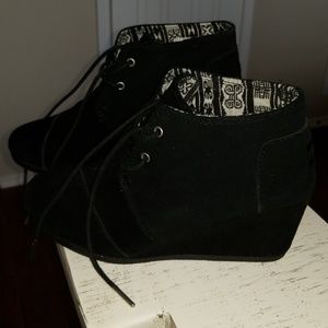 TOMS wedge booties